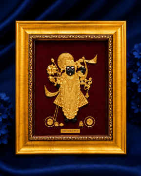 Fine Gold 99.9 Shrinathji Frame – Premium Spiritual Wall Decor & Gift