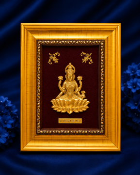 Fine Gold 99.9 Goddess Lakshmi Frame | Premium Spiritual Home Decor