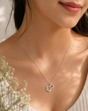 925 Sterling Silver Minimalist Heart Pendant Necklace | Silvieve